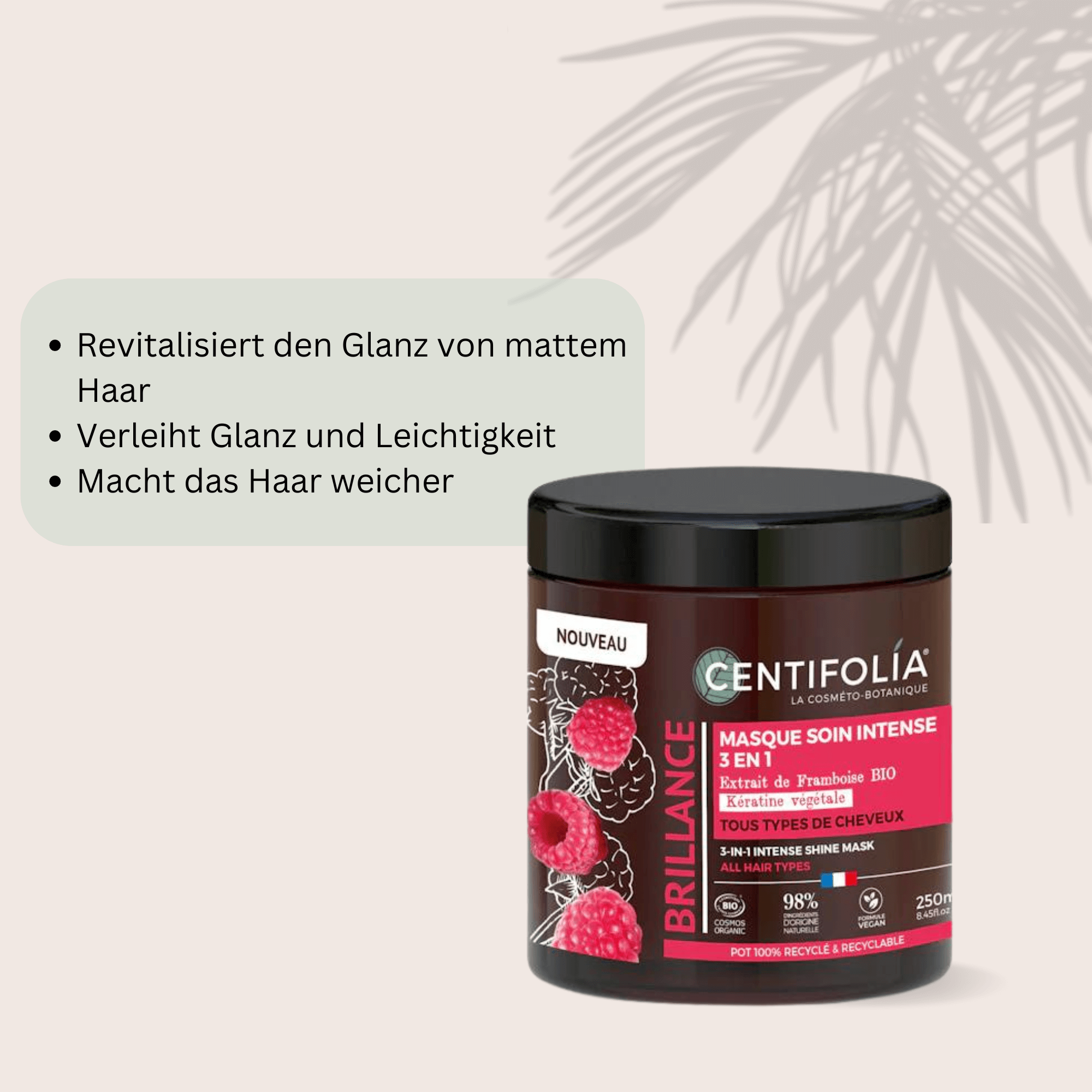 3 in 1 Haarmaske – Intensive Pflege, Entwirrung & Feuchtigkeit für Locken, 250ml