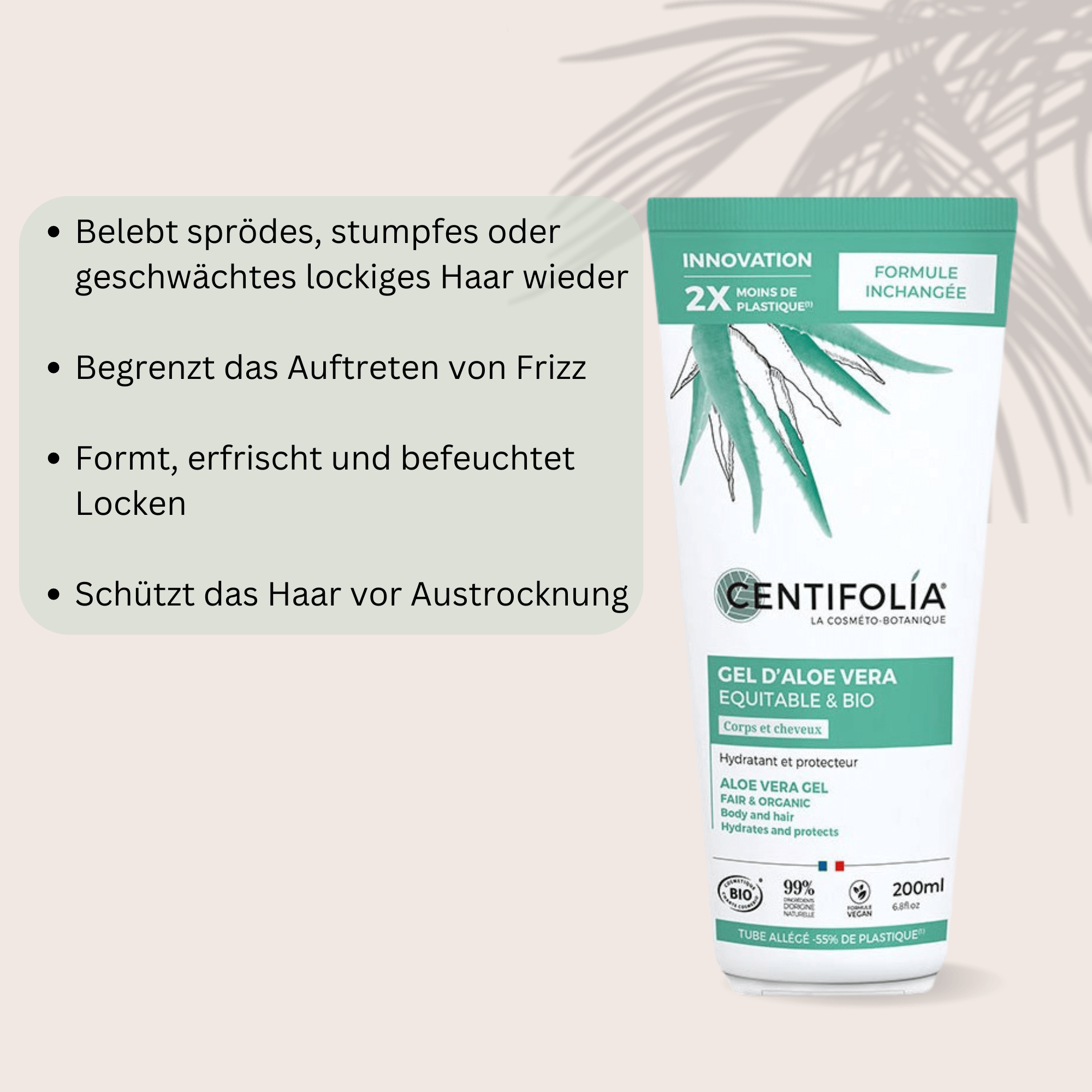 Aloe Vera Gel – Feuchtigkeit & Glanz für gesunde Locken, 200ml