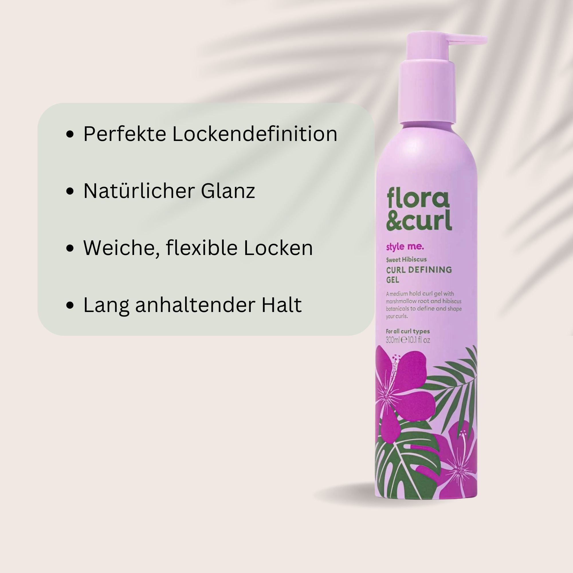 Curl Defining Gel mit Hibiskus – Stylinggel für definierte Locken von Flora & Curl