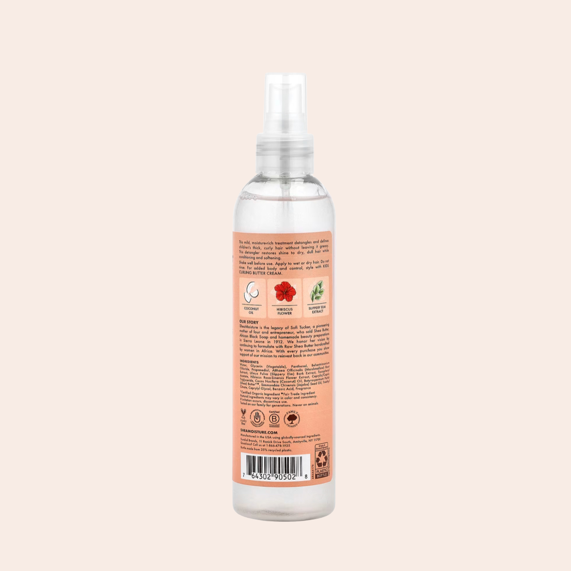 SheaMoisture Hibiscus detangle Spray kids ingredients