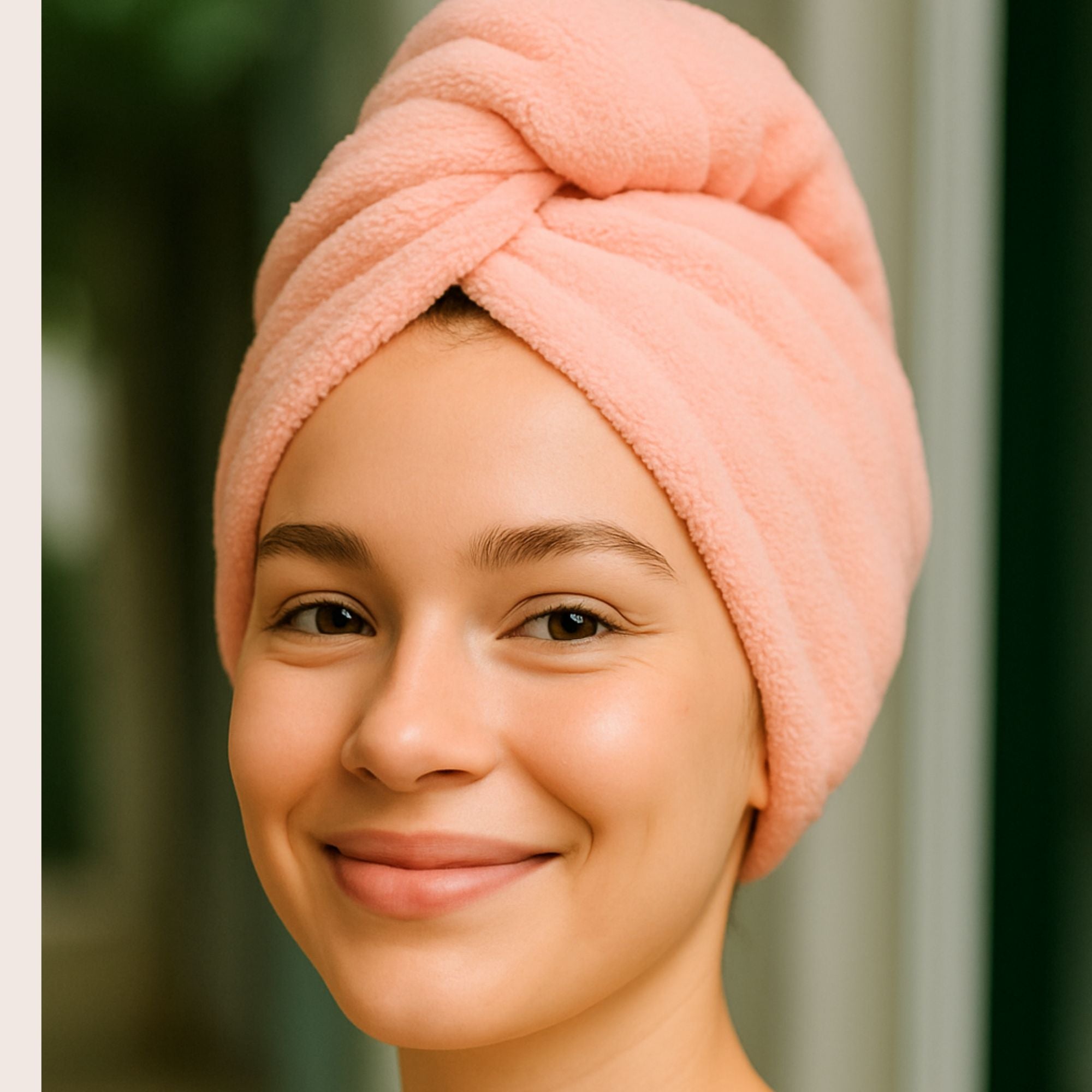 Haar-Handtuch – Peach, Mikrofaser, sanft zu Locken