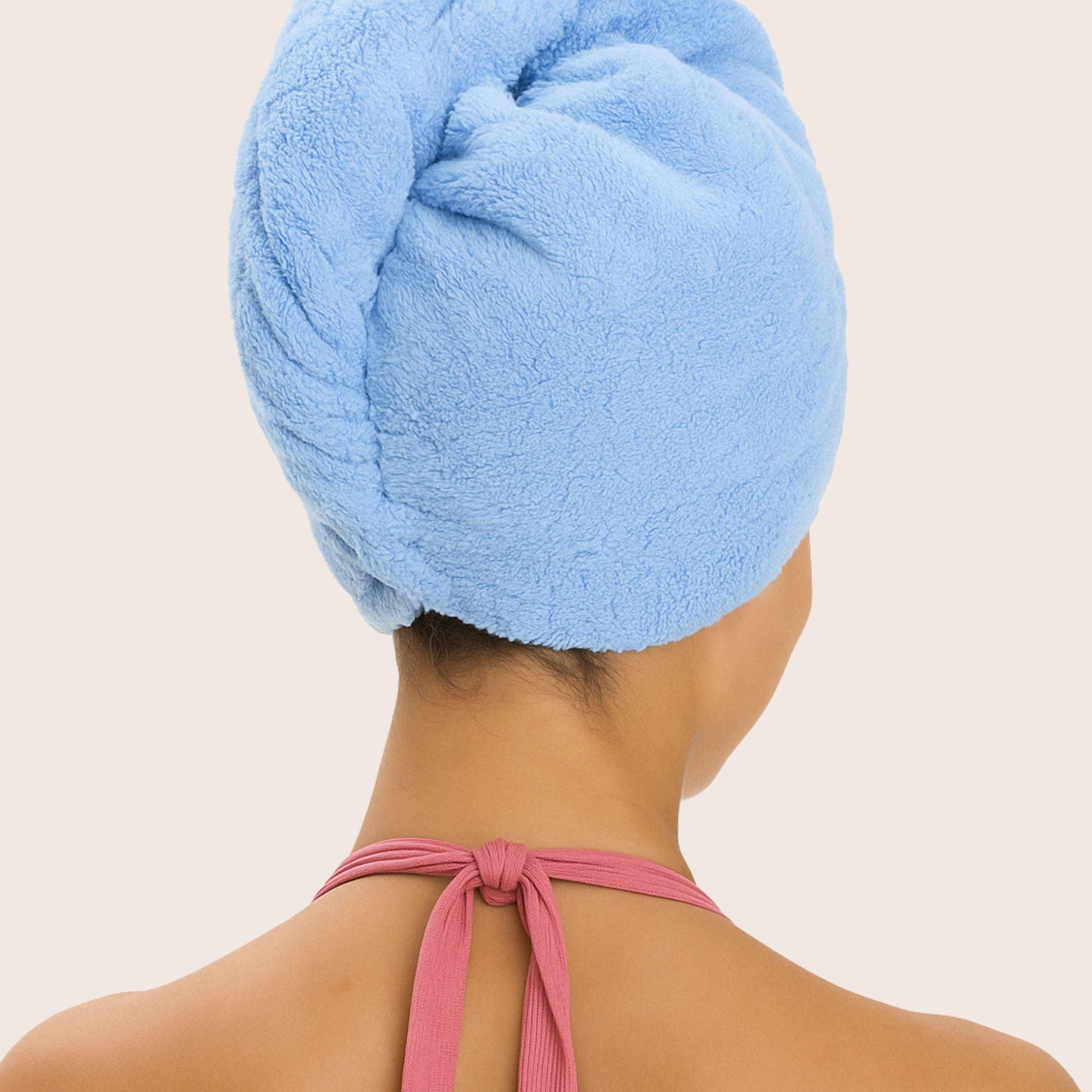 Haarturban in Blau für schnelles, sanftes Trocknen