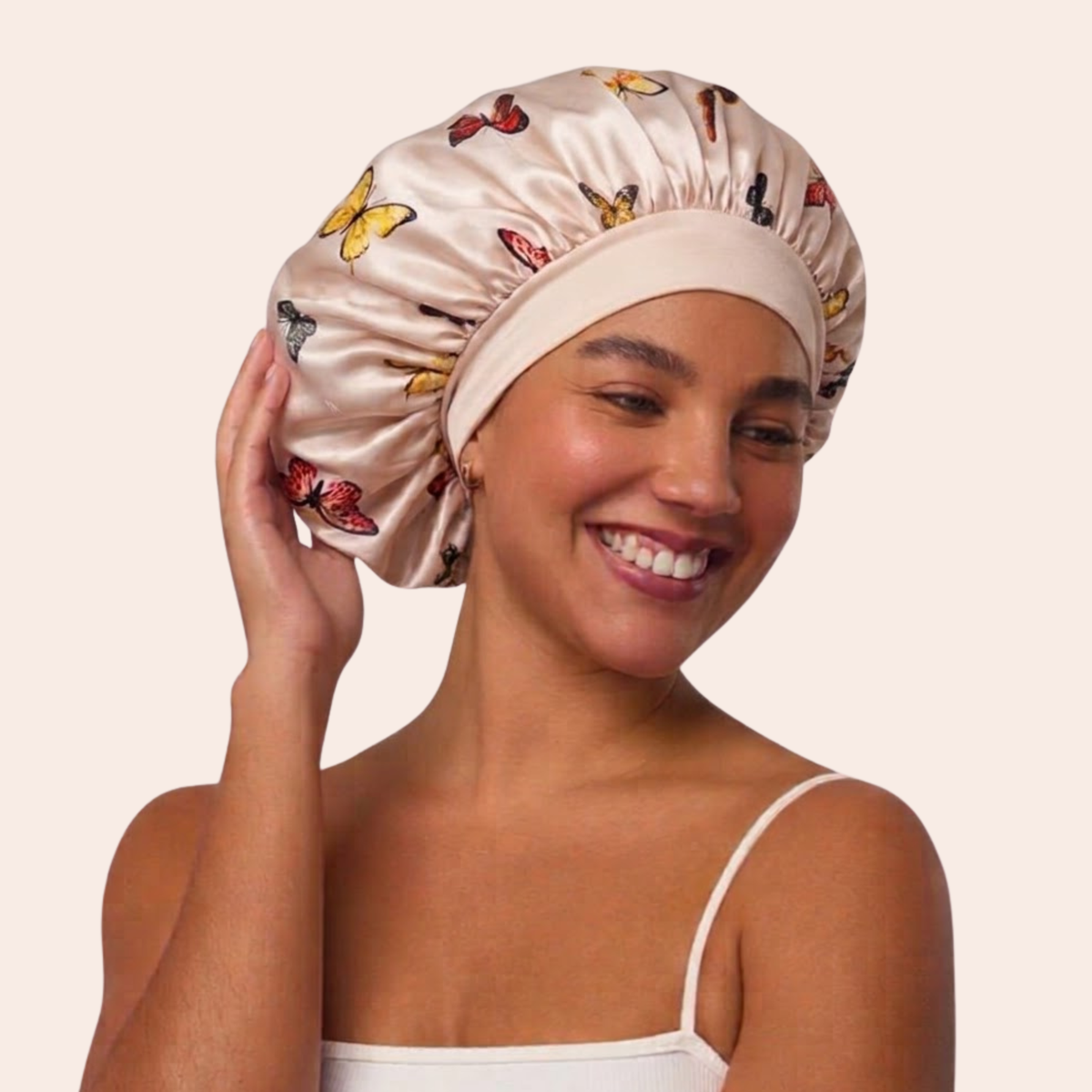 Bonnet de nuit en satin | imprimé