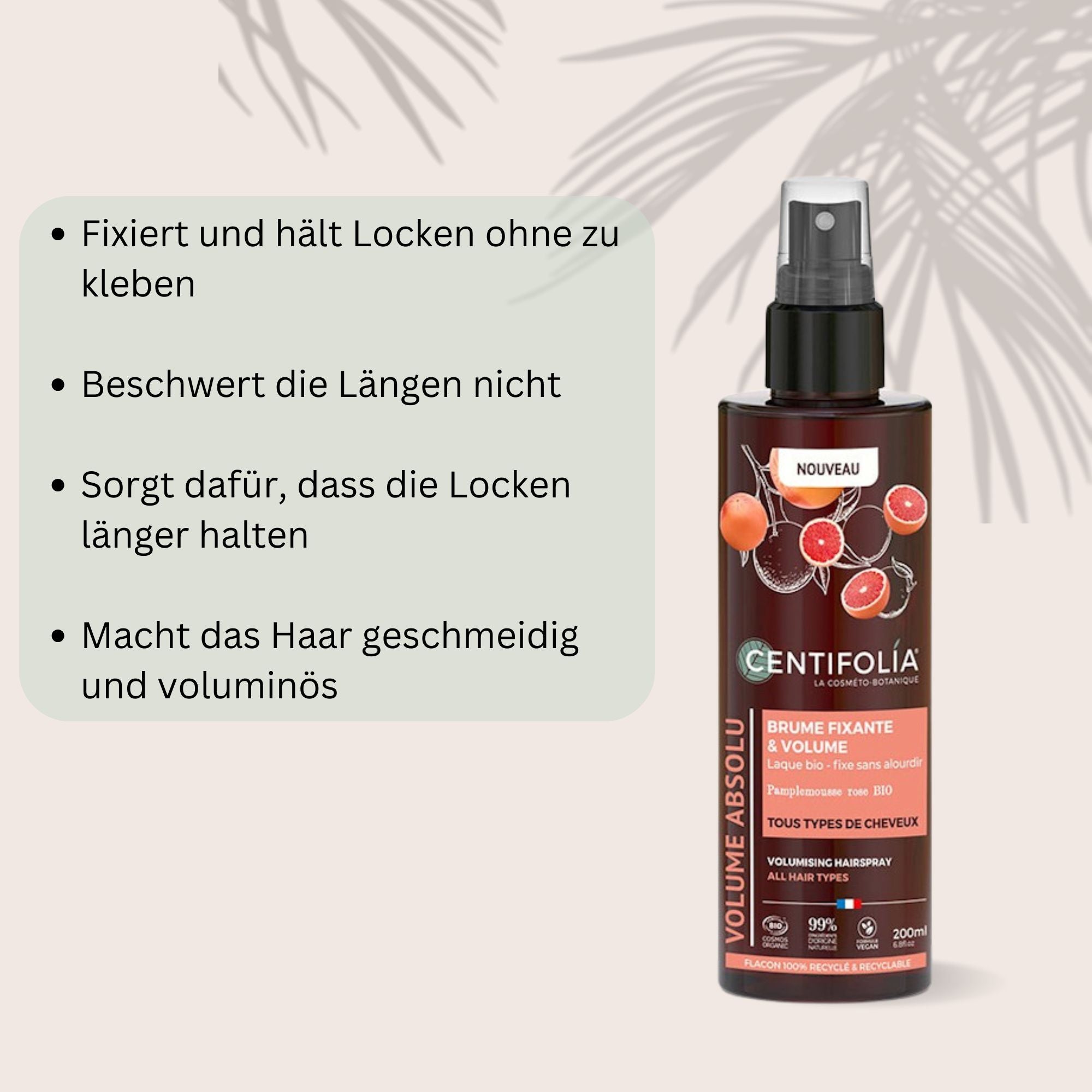 Volumen- und Fixierspray für Locken – natürlicher Halt & Schwung für lockiges Haar, 200ml