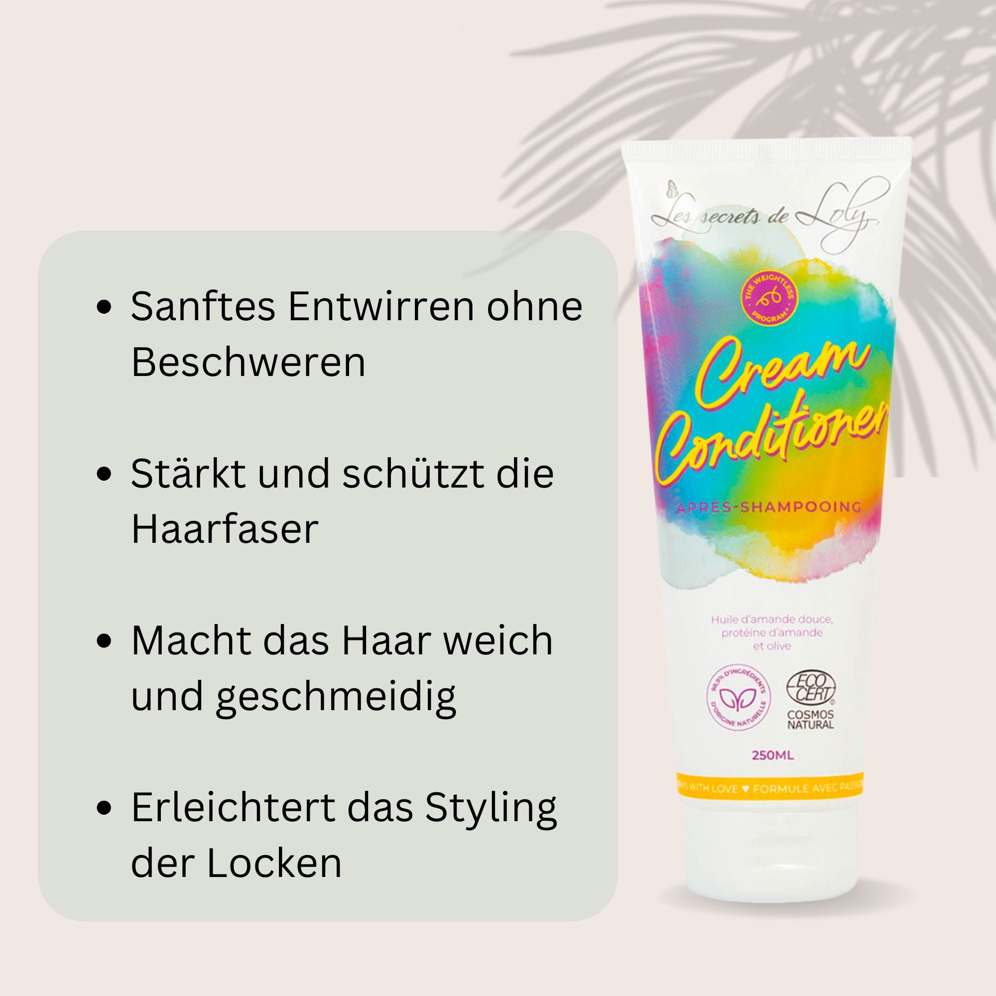 Cream Conditioner - Feuchtigkeitsspendende Spülung für trockenes, strapaziertes Haar, 250ml