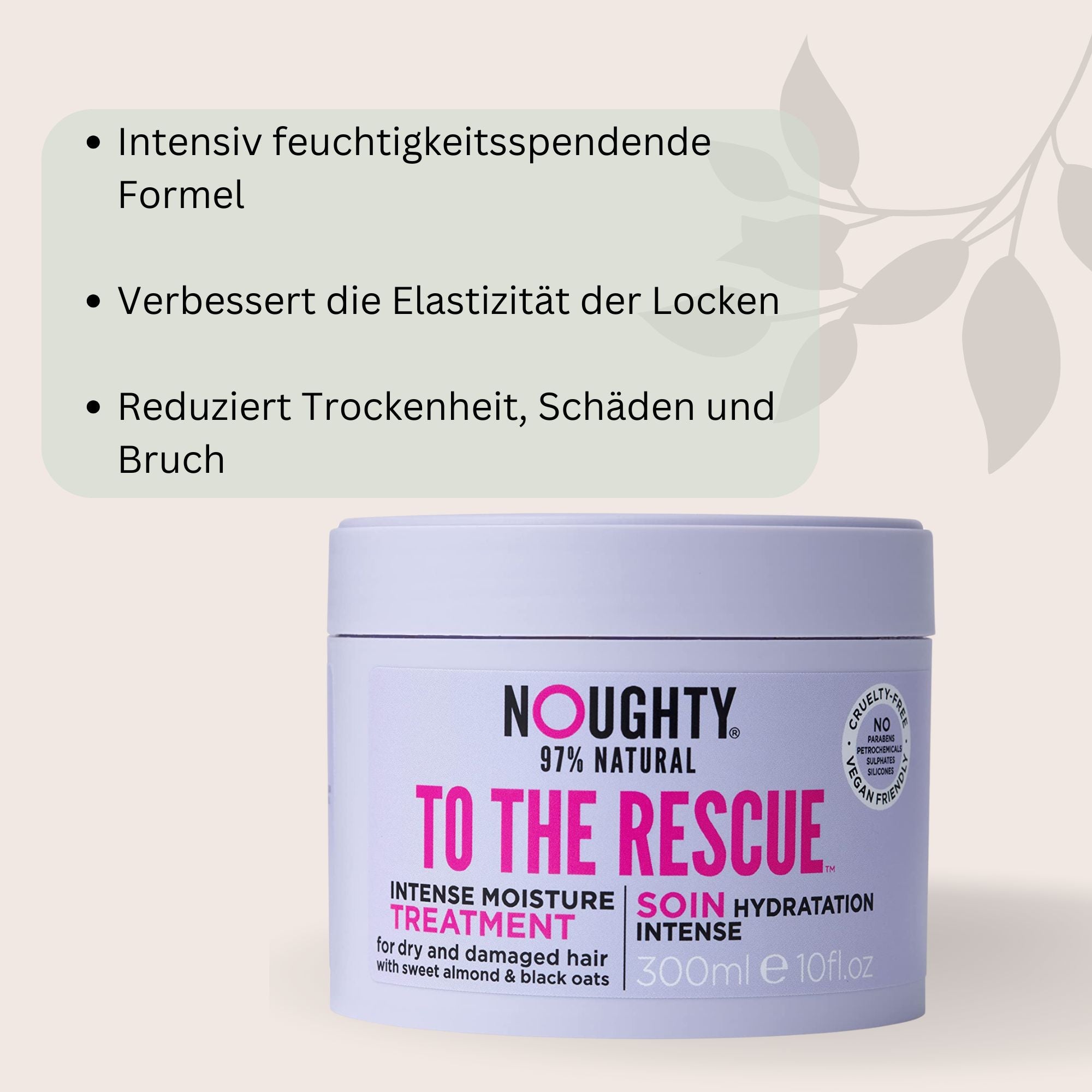 To the rescue intense moisture treatment hair masque für trockenes & geschädigtes Haar – Tiefenpflege, 300ml
