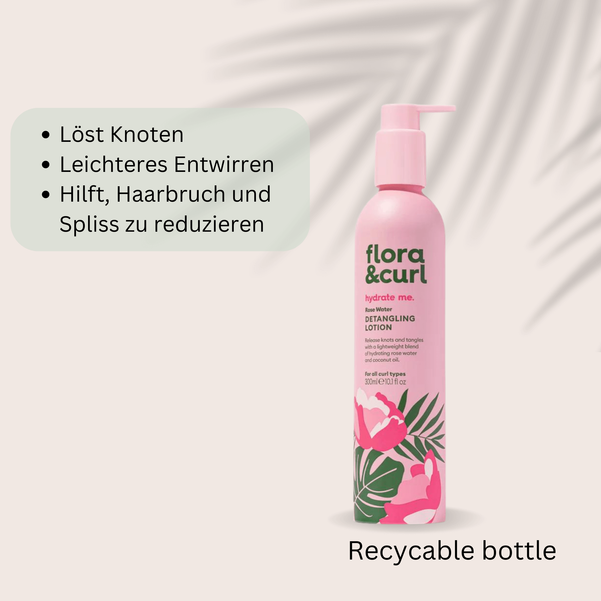 Rose & Honey Detangler – Entwirrende Leave-in-Pflege von Flora & Curl