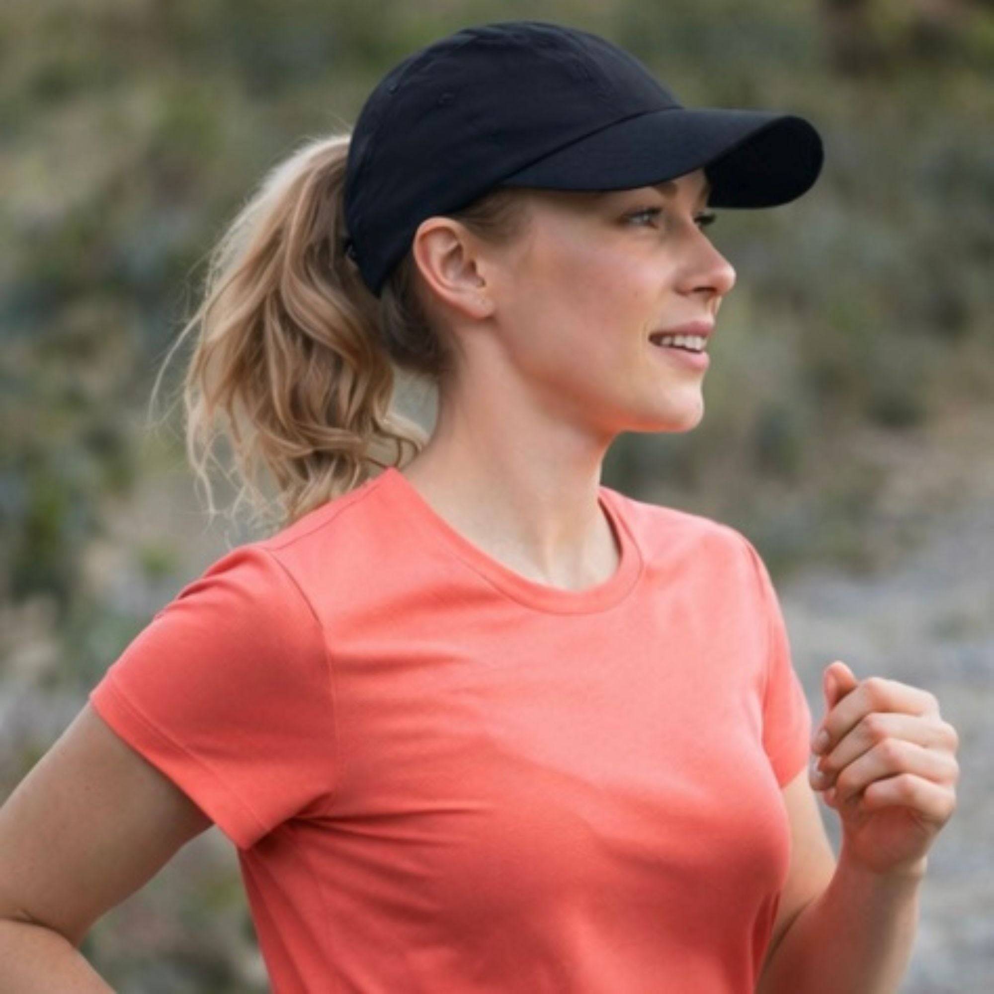 Siztaz leichte schwarze Kappe für Sport wie laufsport, joggen