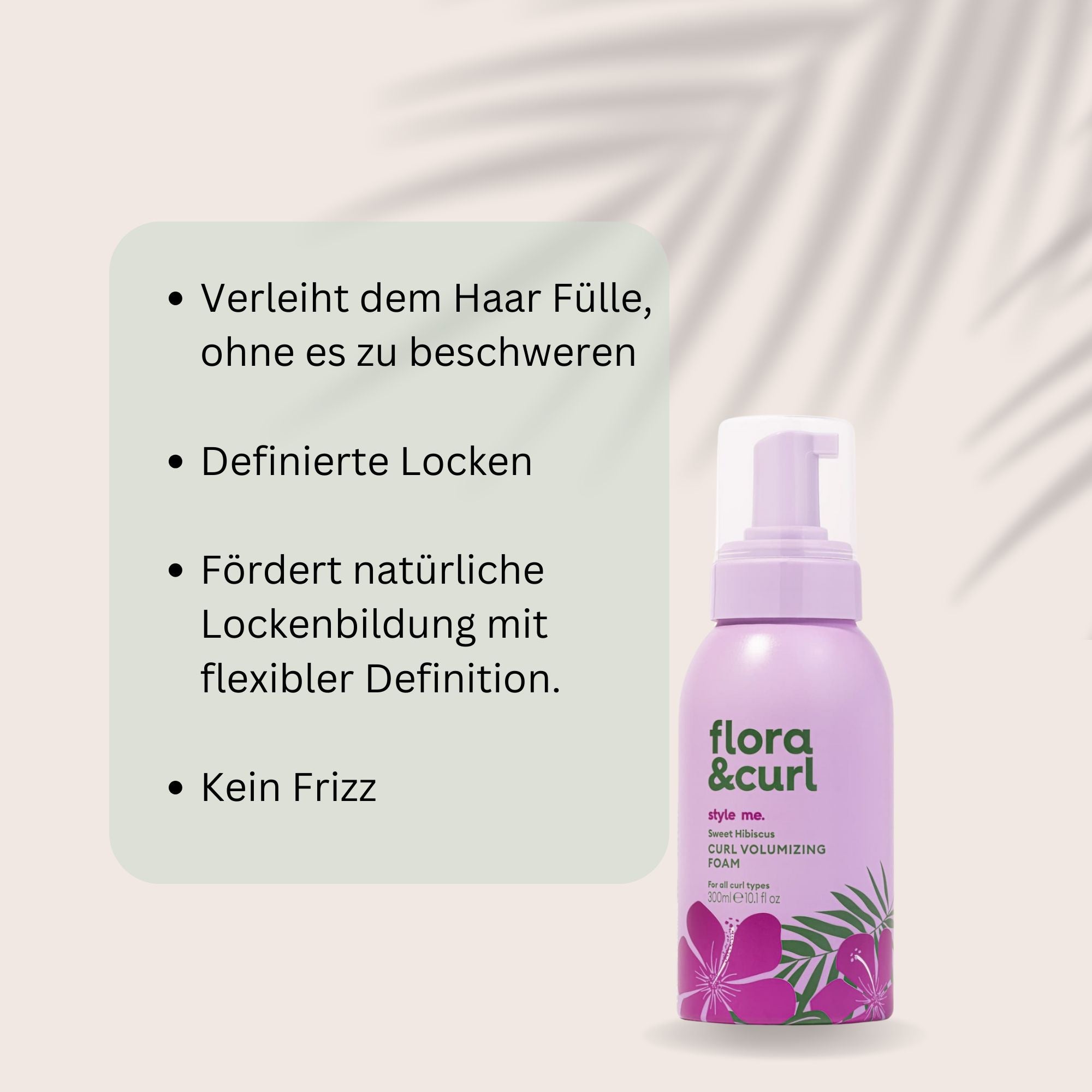 Volumenschaum mit Hibiskus – Styling-Foam für definierte Locken von Flora & Curl