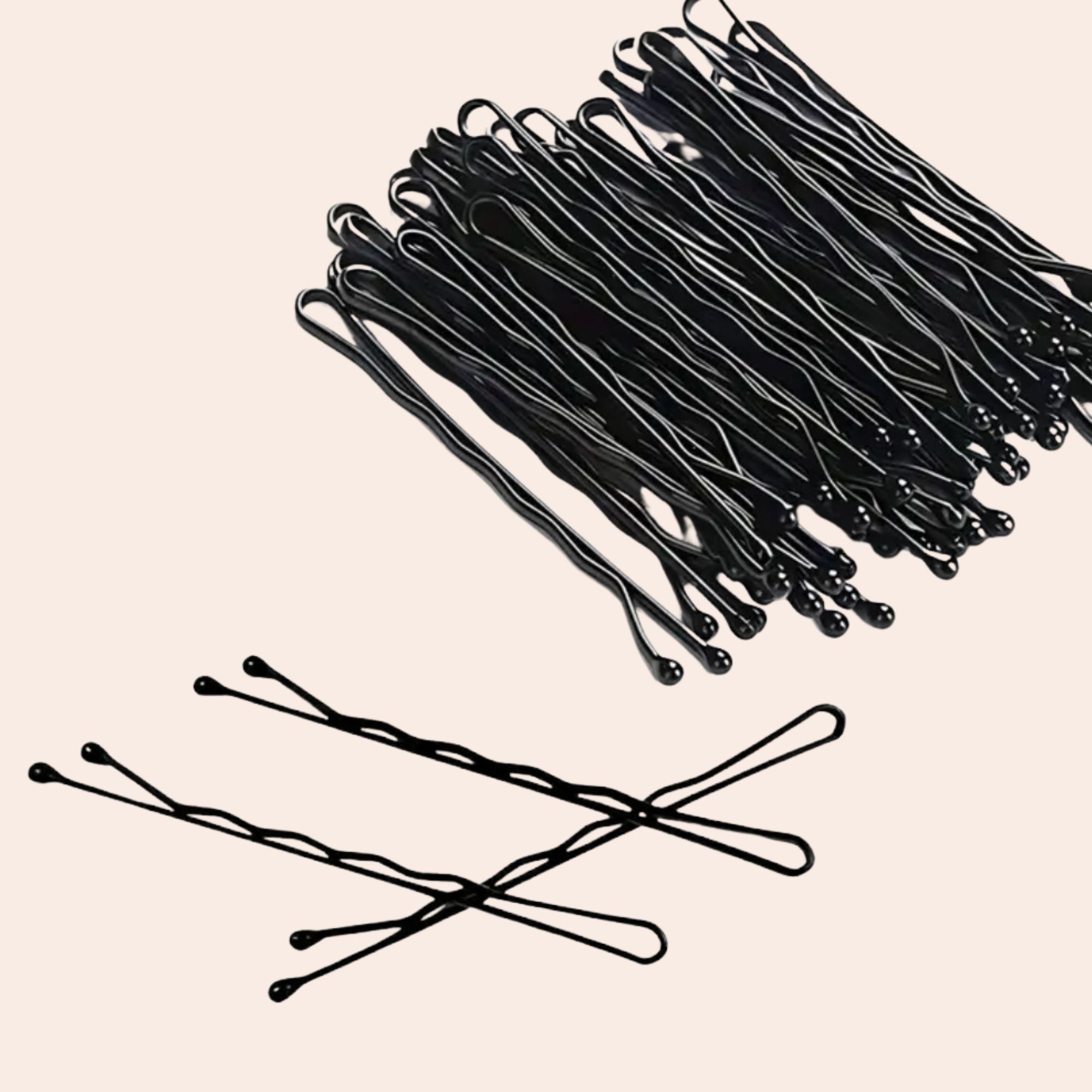 100 Haarnadeln Schwarz – Bobby Pins Set für festen Halt