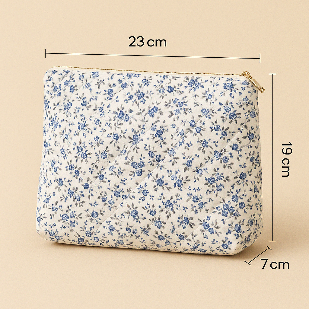 Trousse de maquillage Florence Blue – Pour le maquillage et les soins