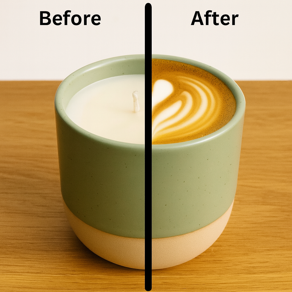 Clear Spirit –  Cup Candle. Leinen frisch