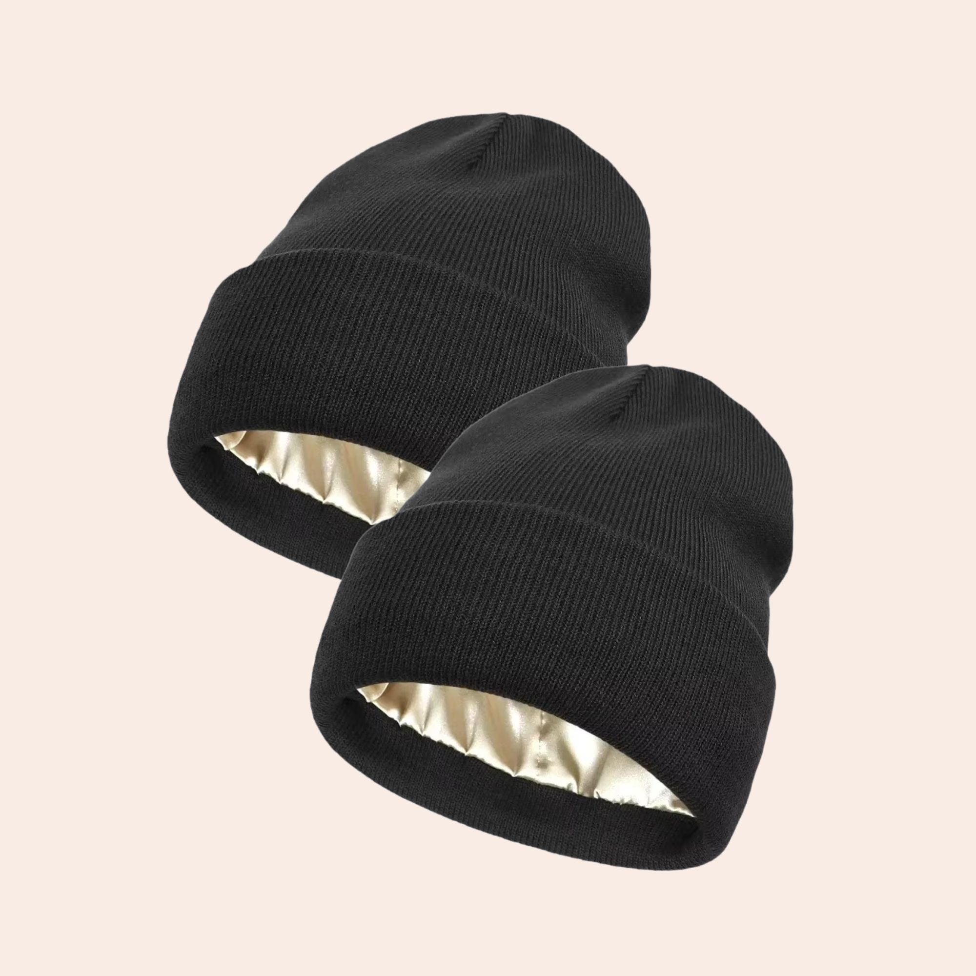 Beanie mit Satinfutter Set von 2