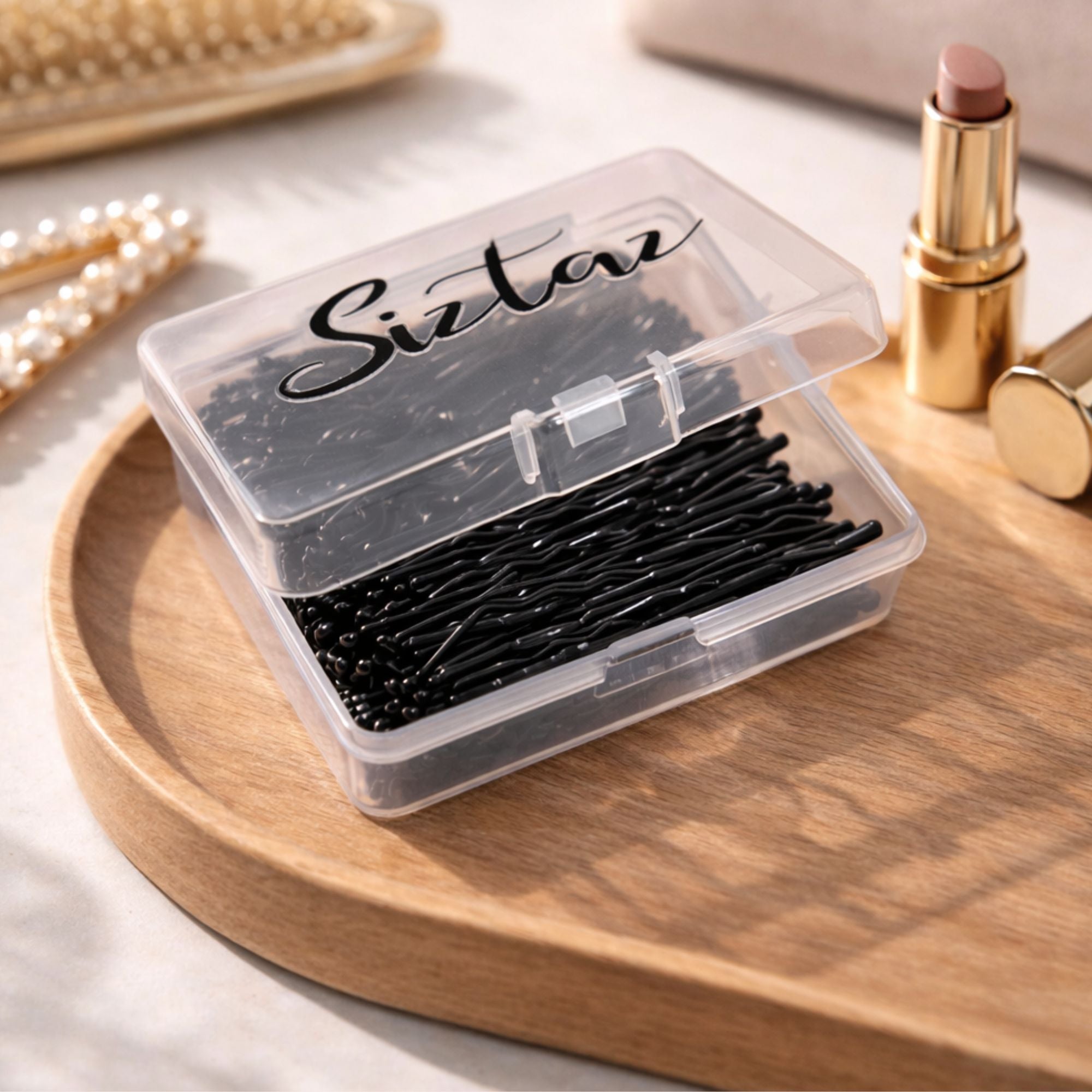 100 Haarnadeln Schwarz – Bobby Pins Set für festen Halt