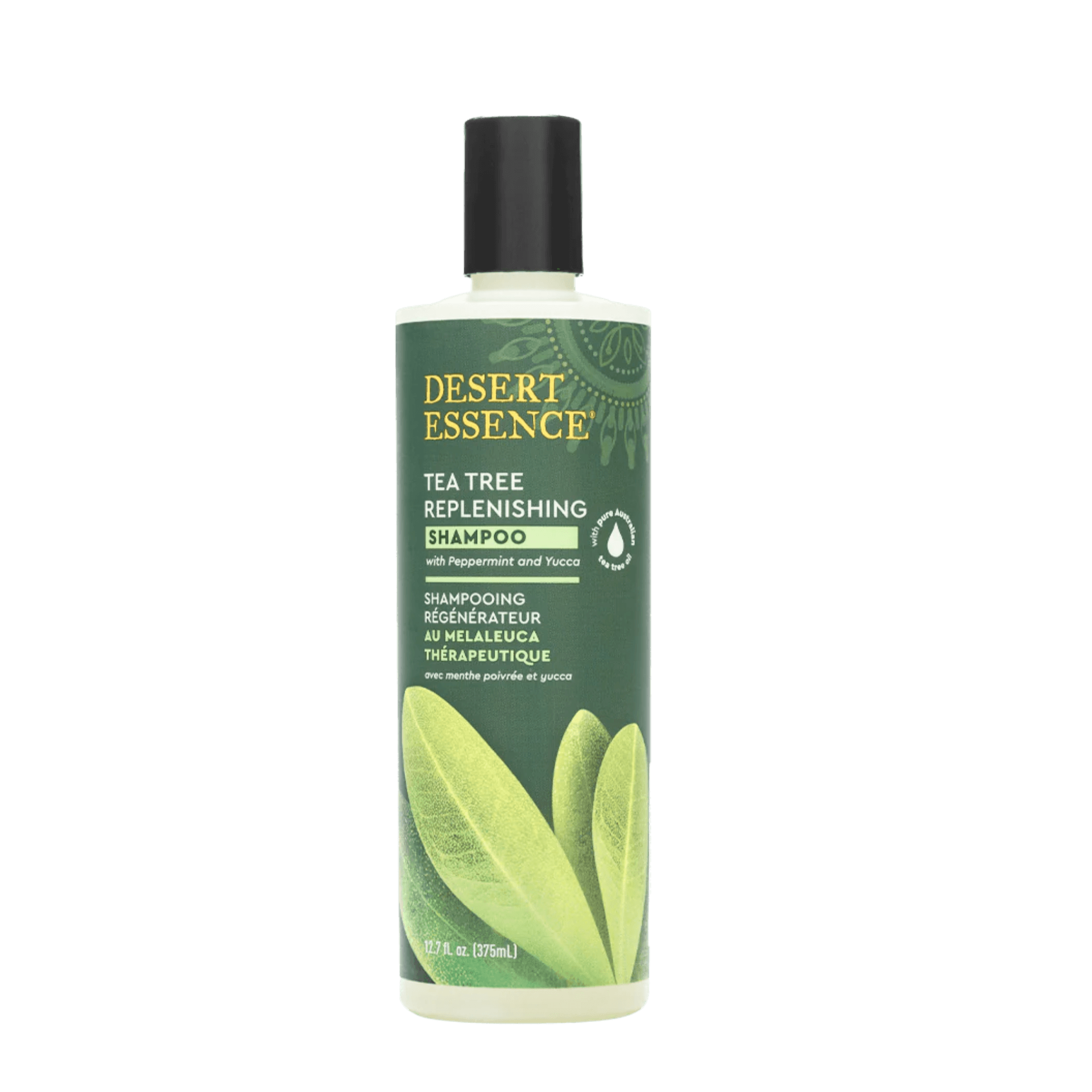 Das Desert Essence Tea Tree Regeneration Shampoo der Marke Desert Essence reinigt empfindliche Kopfhaut. Dieses Waschmittel bekämpft überschüssigen Talg, Irritationen und Schuppen. Dank seiner reinigenden und klärenden Eigenschaften reinigt es auch empfindliches Haar sanft. Das Regenerationsshampoo von Desert Essence ist mit ätherischen Ölen aus Eukalyptus und Teebaum angereichert. 