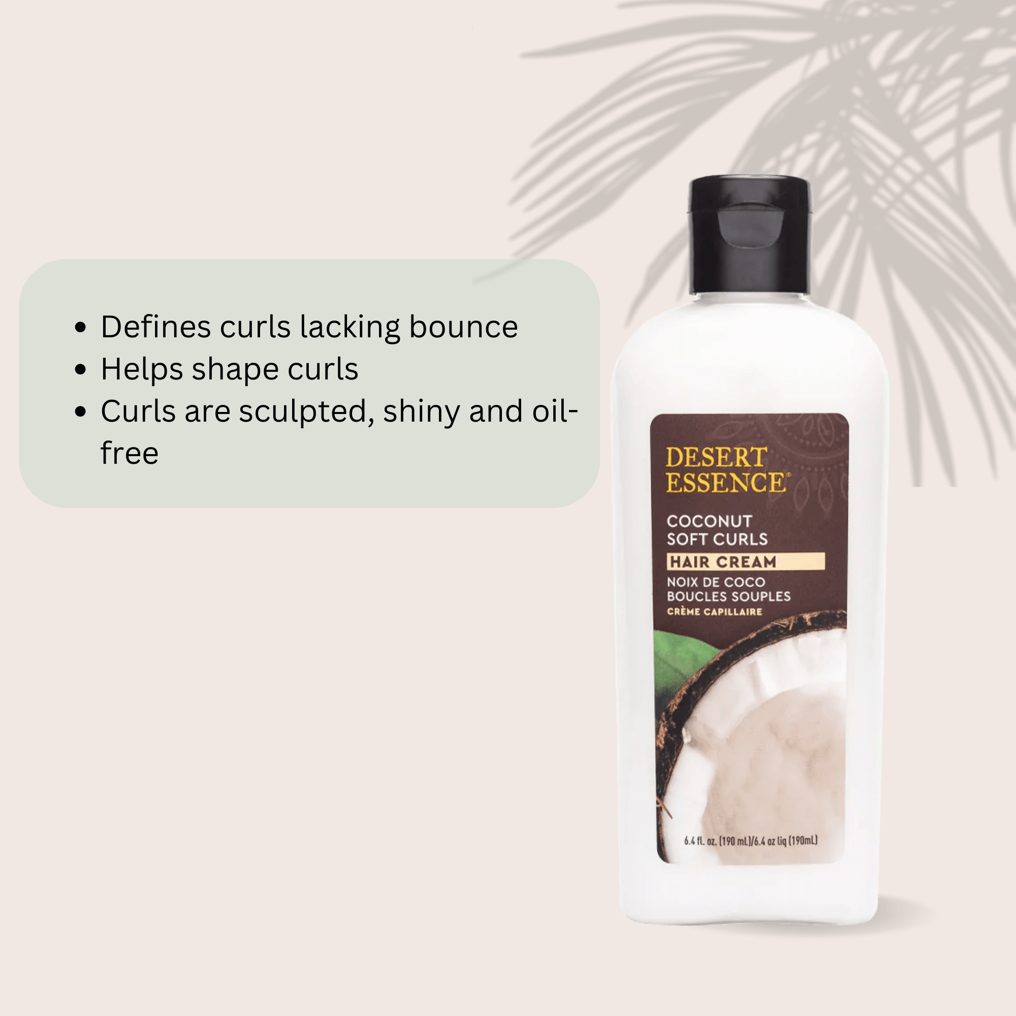 Desert Essence coconut soft curls hair cream