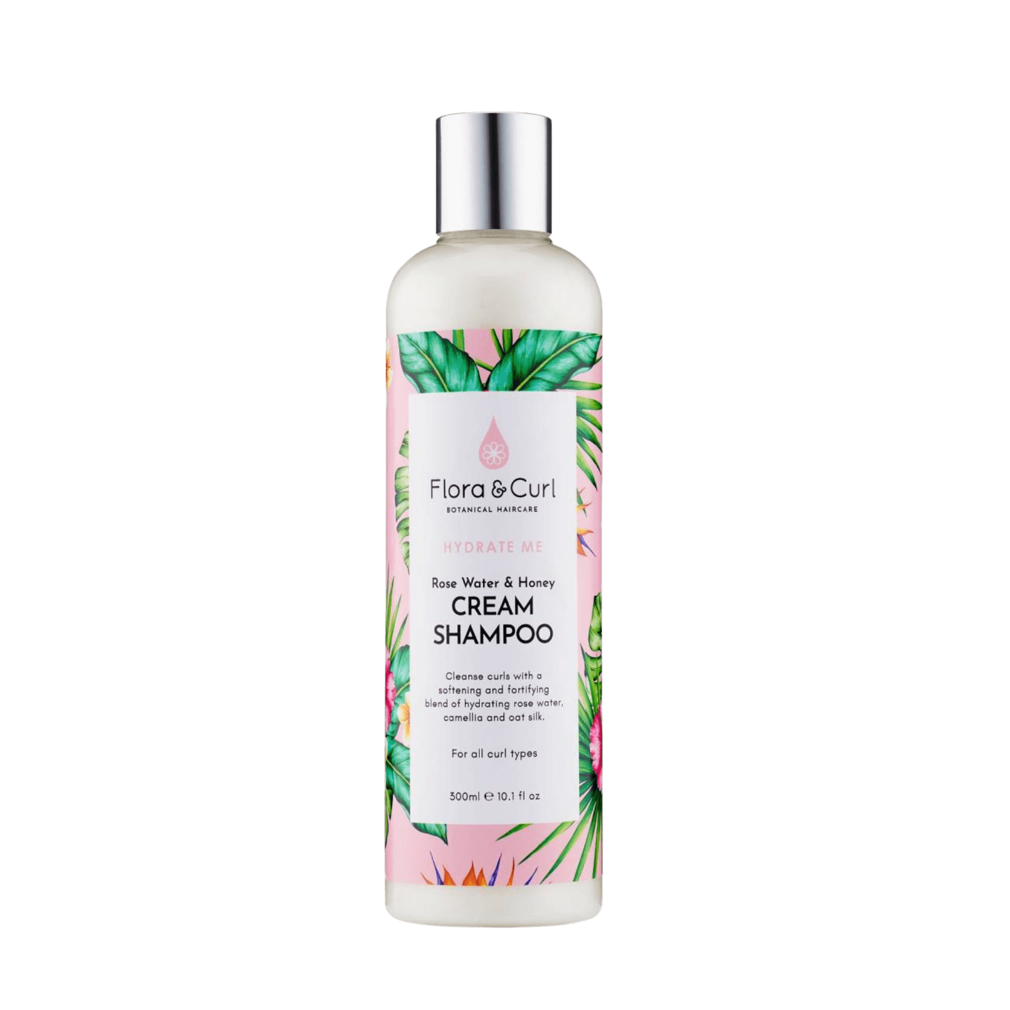 Flora & Curl Rose & Honey Shampoo – Sanfte Reinigung in rosa Flasche