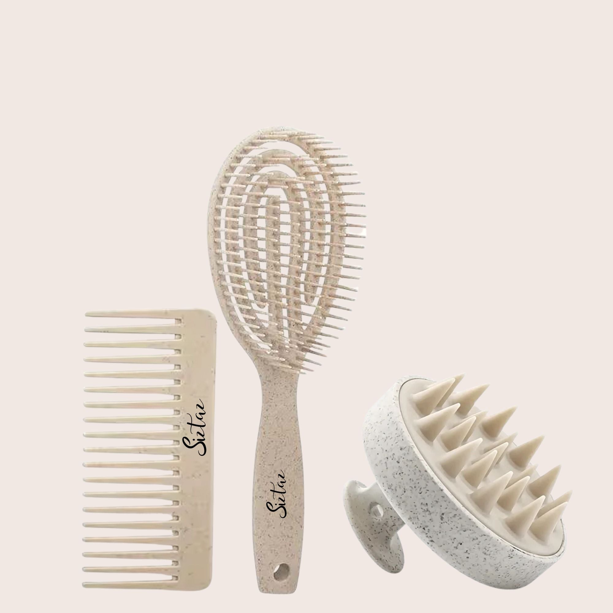 Set von Haarbürste für Locken, Entwirrungsbürste. 