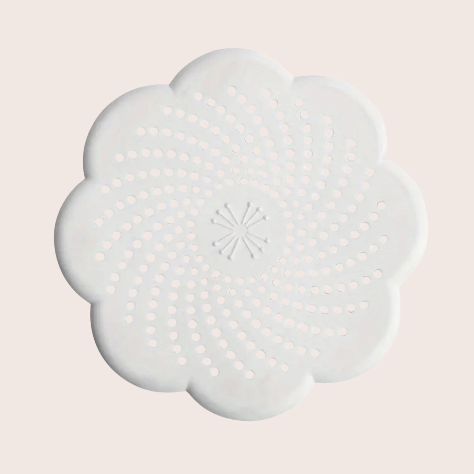 Filtre de vidange en silicone avec ventouses, blanc