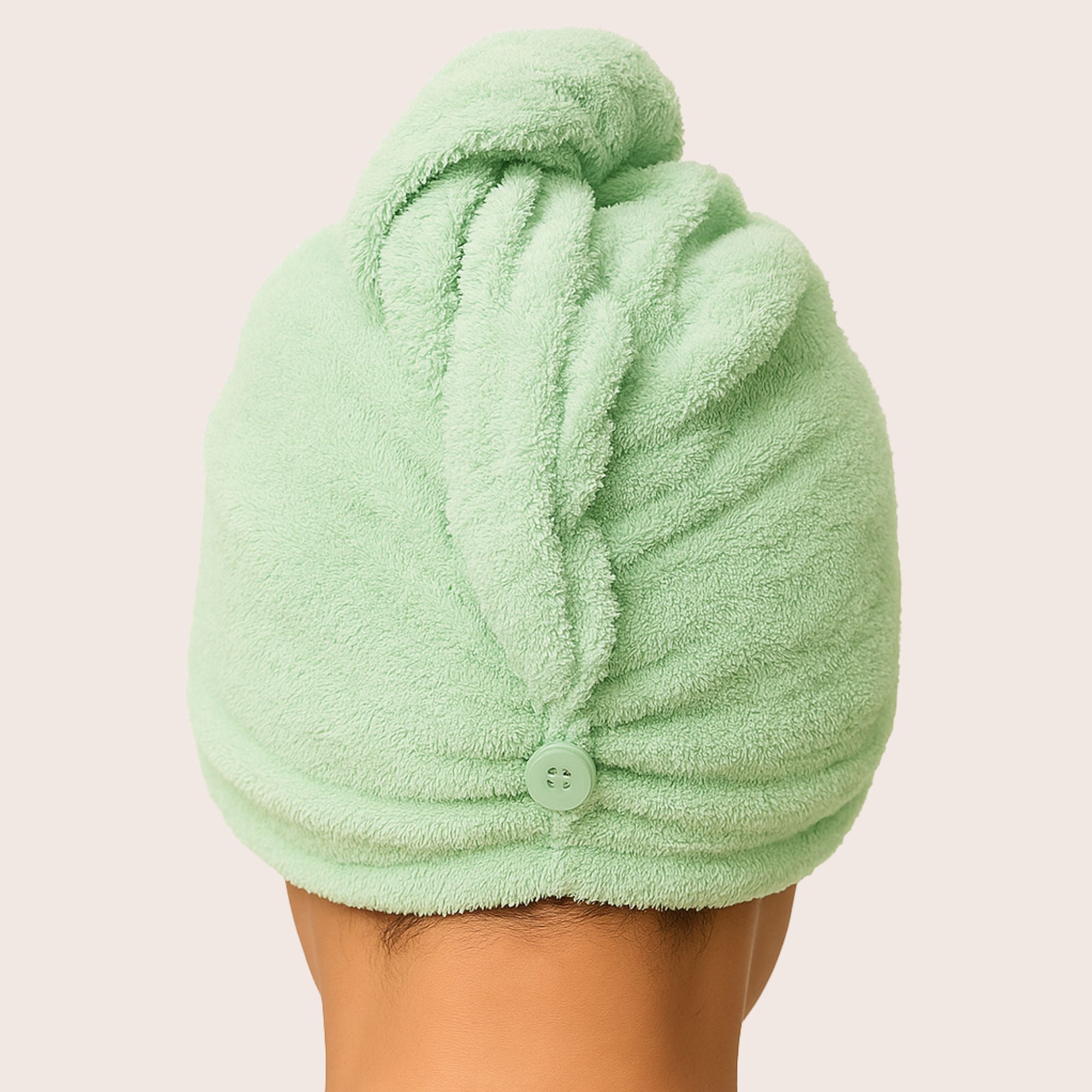 Mikrofaser Haar-Handtuch – Grün, sanft & schnelltrocknend