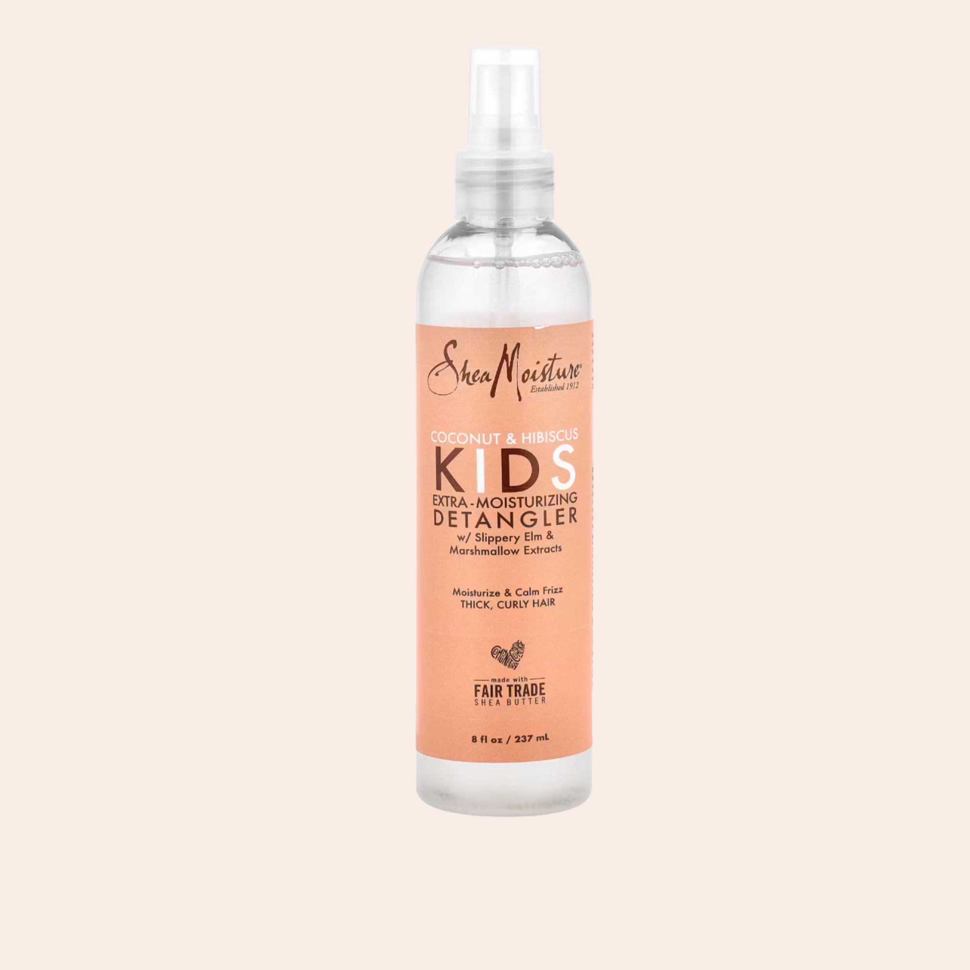 Kids Extra-Moisturizing Detangler, Detangling Spray with Coconut & Hibiscus, 237 ml