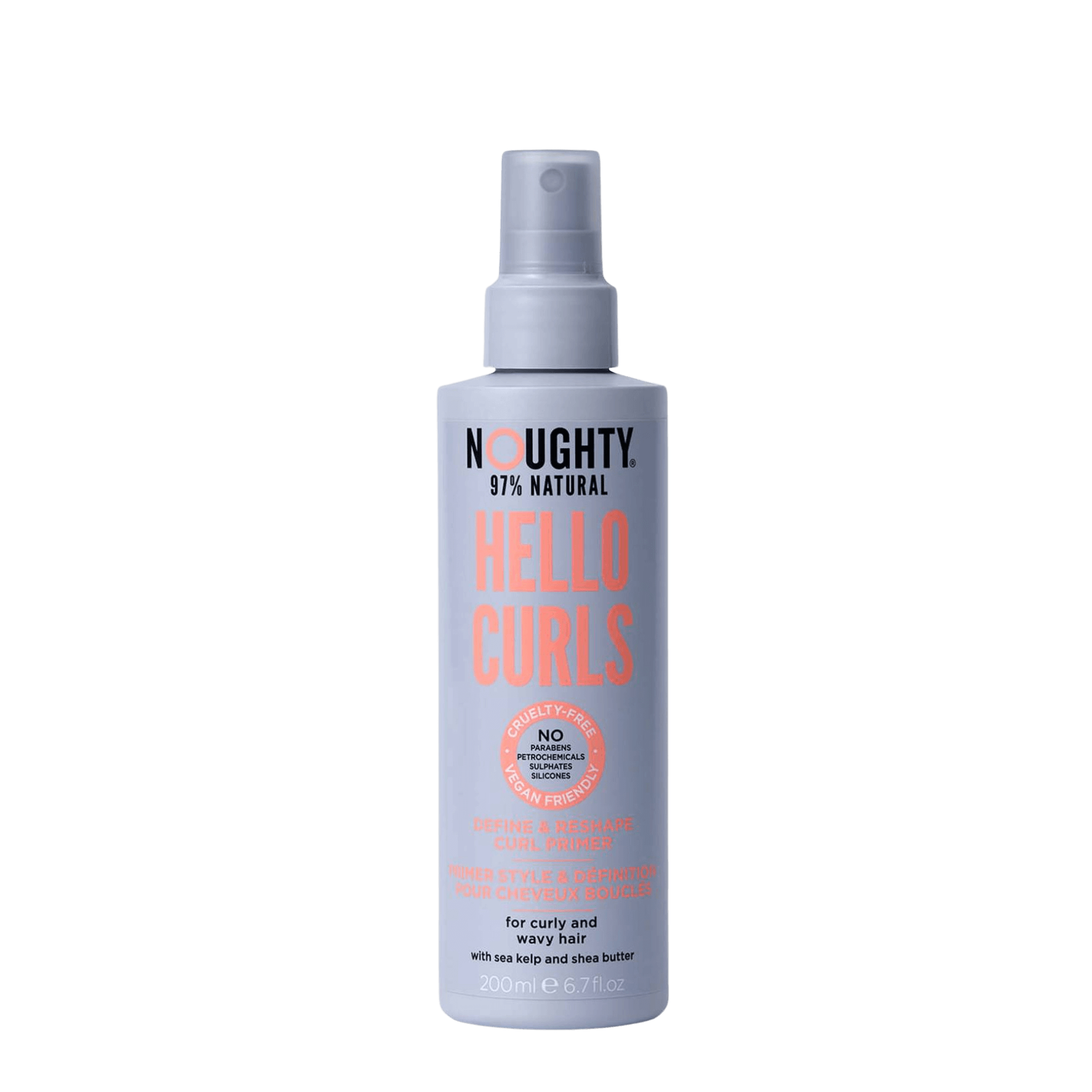 Noughty Hello Curls Define and Re-Shape Curl Primer ist ein leichtes Leave-in-Produkt, das speziell entwickelt wurde, um Locken zu definieren und Frizz zu reduzieren. Es bereitet das Haar auf das Styling vor, spendet Feuchtigkeit und reaktiviert Locken, um ihre natürliche Form und Sprungkraft zu verbessern. Mit natürlichen Inhaltsstoffen wie Kokosnussöl und Shea-Butter pflegt es das Haar, ohne es zu beschweren, und sorgt für weiche, definierte Locken den ganzen Tag über. Ideal für die tägliche Auffrischung 