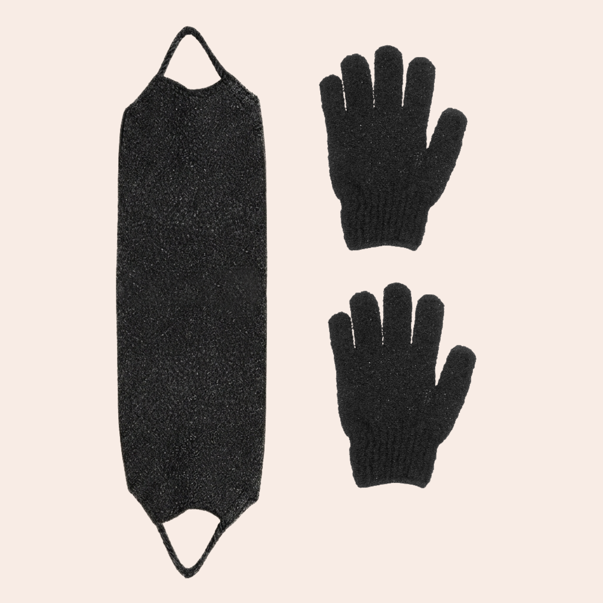 Peeling set von siztaz für der ganz Körper_black