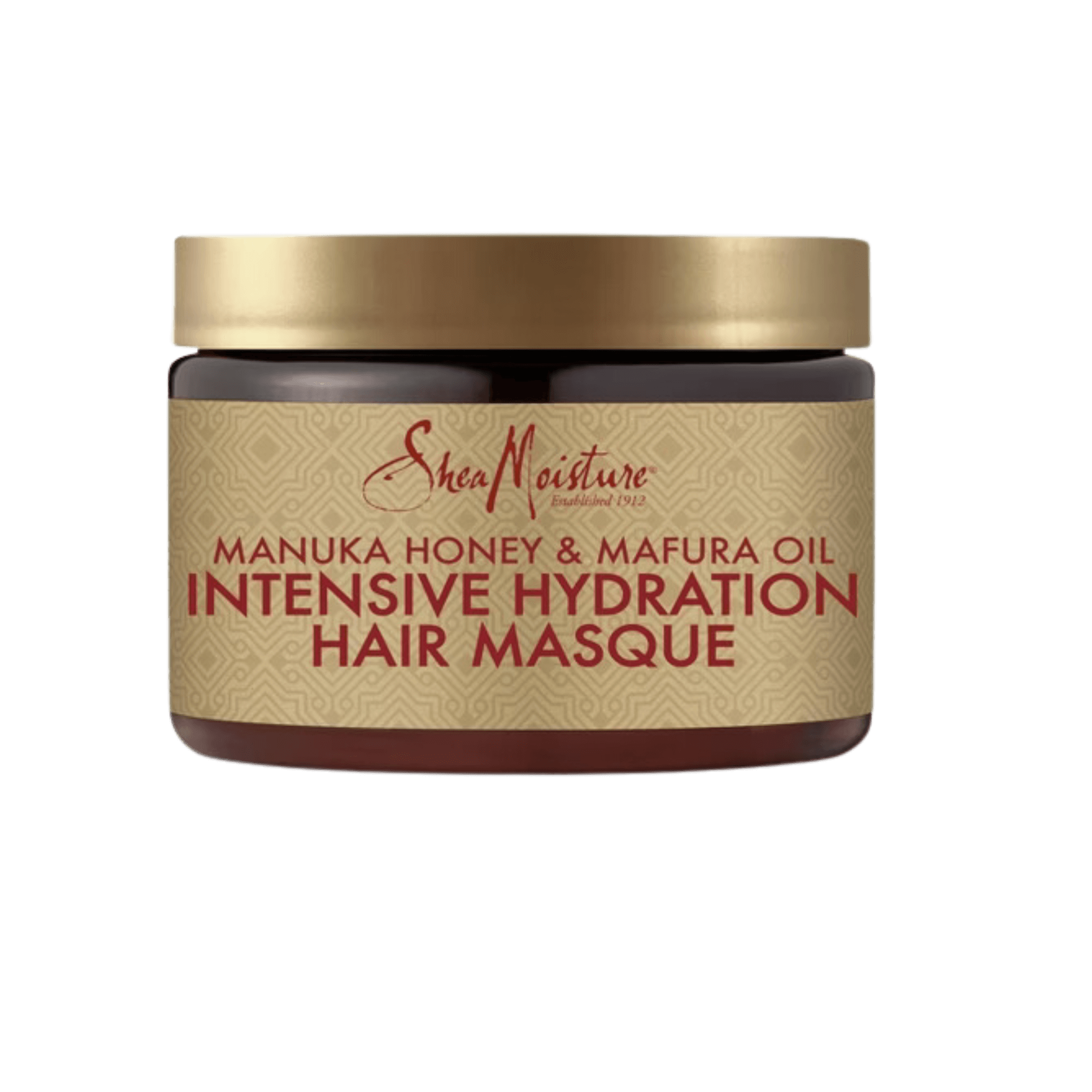 SheaMoisture Manuka Honey & Mafura Oil Intensive Hydration Masque, eine tiefenwirksame Haarmaske mit Manuka-Honig und Mafura-Öl, die intensive Feuchtigkeit spendet, das Haar stärkt und Frizz reduziert.