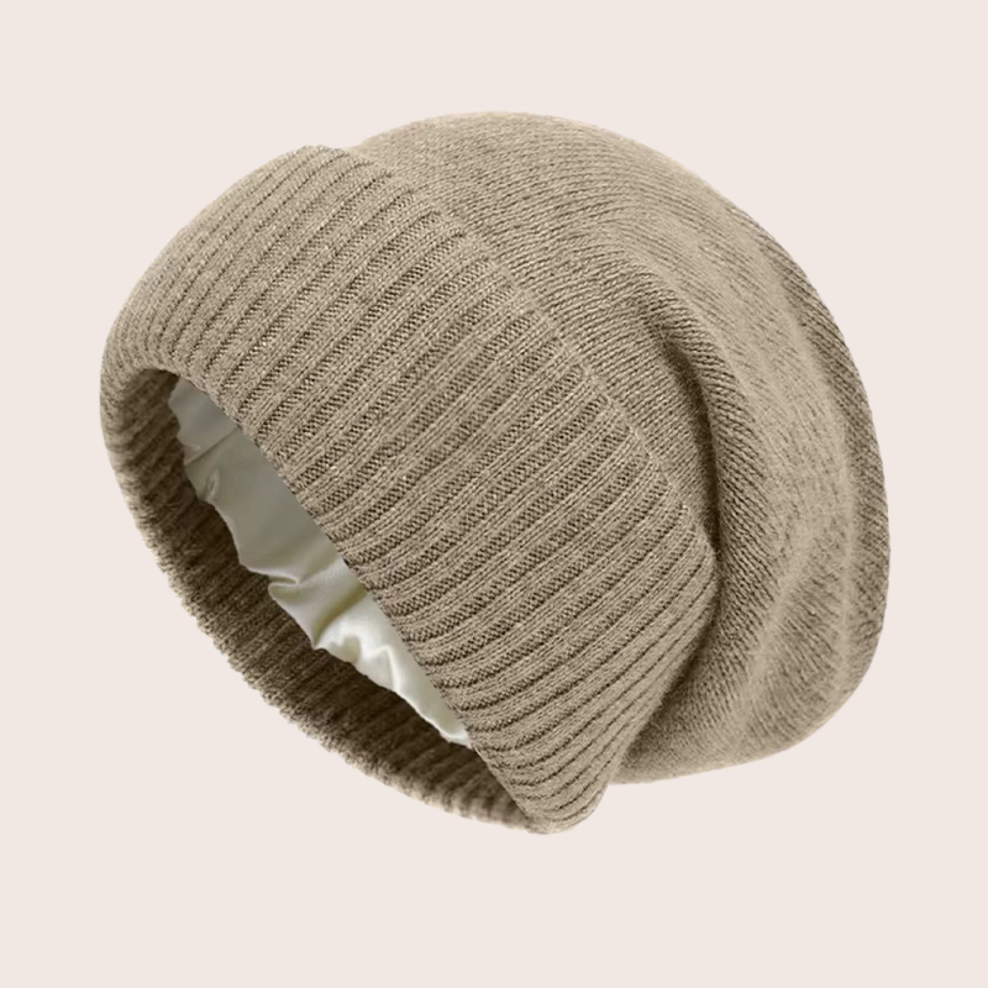 Siztaz  | Winter mütze Beanie mit Satin Futter -  brown