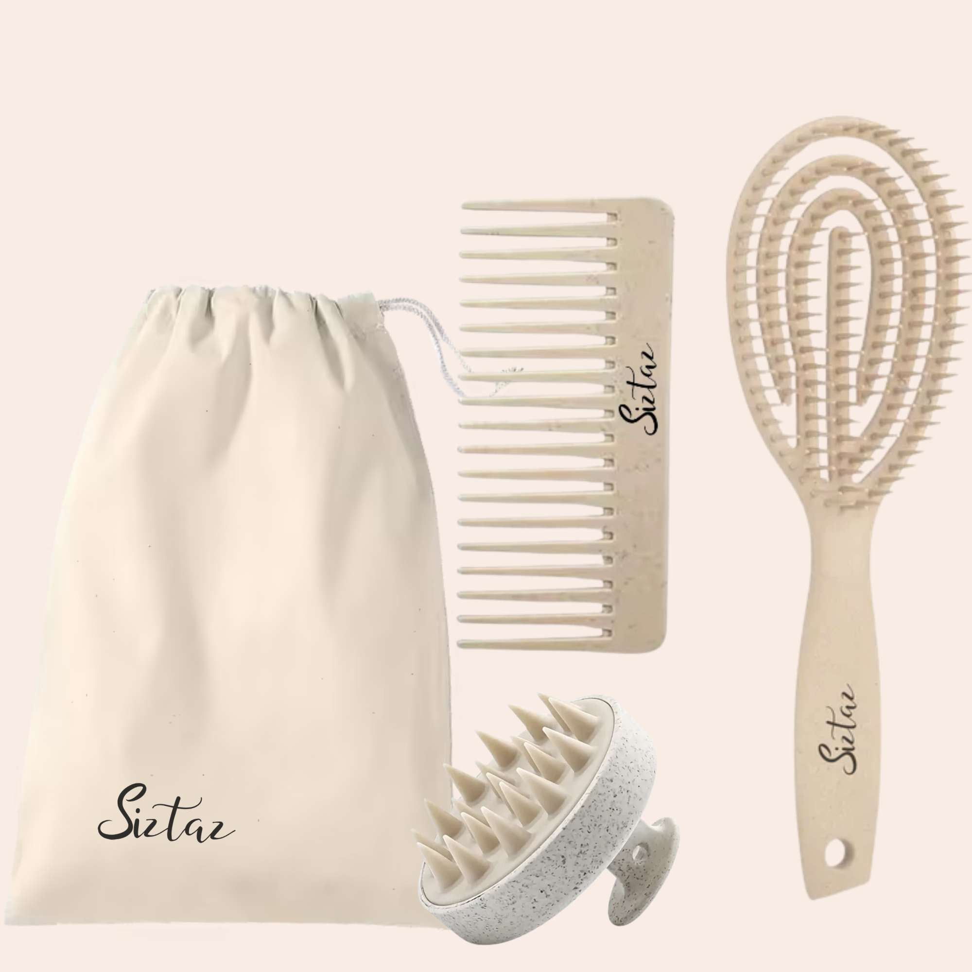 Tools set, detangling brush, comnb for curls and scalp massage brush
