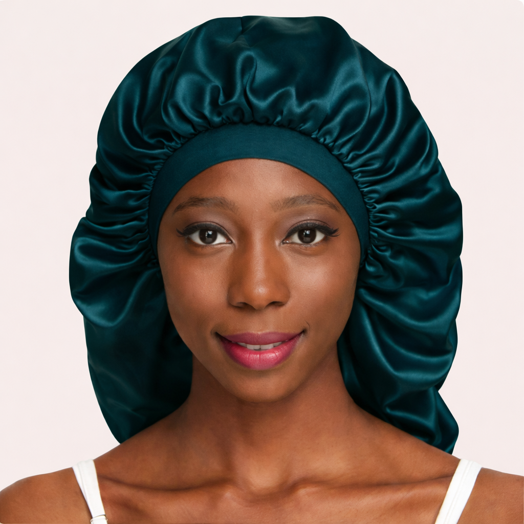 Siztaz | Satin Bonnet green, grün für Zöpfe und Locks 