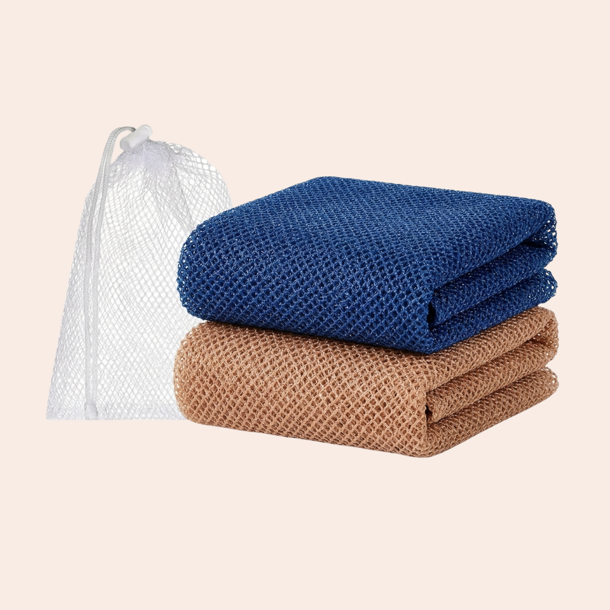 afrikanischer Schwamm /net sponge_blau_braun